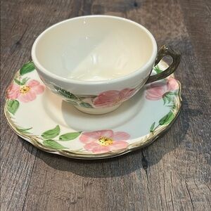 Desert Rose USA BackStamp by FRANCISCAN Tea Cup‎ & Saucer Floral